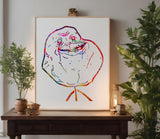 Comic Rage Crying Forever Alone Face Drawing Stencil (532)