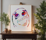 Comic Rage Happy Face Tears Joy Drawing Stencil (535)