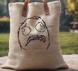 Comic Rage Scared Face Drawing Stencil (536)