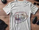 Comic Rage Troll Face Smiling Drawing Stencil (537)