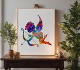 Cupid Bow Angel Wings Stencil (540)