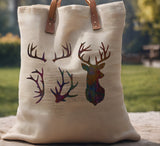 Deer Antlers Mount Wall Stencil (541)