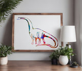 Dinosaur Long Neck Mamenchisaurus Stencil (542)