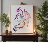 Tribal Full Body Dragon Stencil (544)