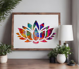 Lotus Flower Stencil (558)