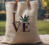 Love Marijuana Weed Leaf Stencil (559)