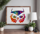 Owl Face Stencil (561)