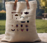 Military Symbols Gun Patches Ranks Stencil (562)