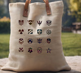 Military Symbols Patches Ranks Stencil (563)