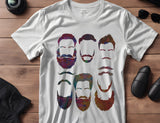 Man Face Eyebrows Beards Mustache Stencil (565)