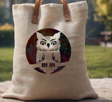 Owl Branch Moon Stencil (569)