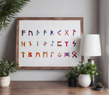 Vikings Viking Runes Norse Runic Alphabet Stencil (56)