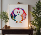 Cartoon Owl Stencil (571)