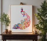 Peacock Feathers Stencil (574)