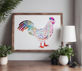 Rooster Chicken Stencil (578)