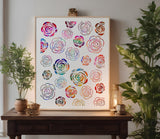 Roses Pattern Stencil (581)