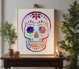 Sugar Skull Day Of The Dead Dia De Muertos Stencil (591)