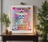 Papel Picado Dia De Muertos Day Of Dead Stencil (592)