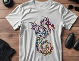 Tribal Dragon Seahorse Stencil (596)