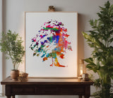 Tree Oak Stencil (598)