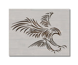 Tribal Eagle Landing Stencil (599)