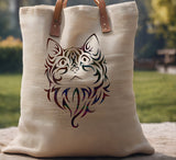 Tribal Kitten Cat Stencil (601)