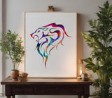 Tribal Panther Stencil (602)