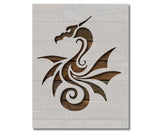Tibal Seahorse Wings Stencil (603)
