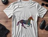 Unicorn Running Stars Stencil (605)