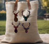 Deer Buck Antlers Four Stencil (611)