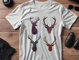 Deer Buck Antlers Four Stencil (611)