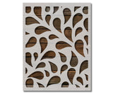 Water Drops Droplets Pattern Stencil (612)