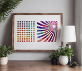 Dots Pattern Sun Rays  Stencil (617)