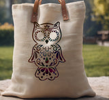 Owl Tribal Pretty Stencil (618)