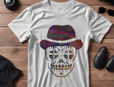 Day Of The Dead Dia De Muertos Man Hat Sugar Skull  Stencil (620)