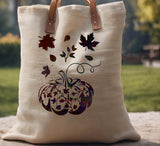 Pumpkin Carved Fall Autumn Leaf Leaves  Stencil (622)