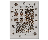 Christmas Present Holiday Snow Stars Stencil (627)