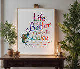 Life Is Better At The Lake Fish Fishing  Stencil (632)