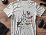 Life Is Better At The Lake Fish Fishing  Stencil (632)