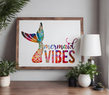 Mermaid Vibes Tail Scales Stencil (634)