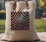 Squares Square Illusion Bent Pattern Stencil (638)