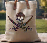 Pirate Skull Crossed Swords Flag Custom Stencil (63)