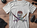 Pirate Skull Crossed Swords Flag Custom Stencil (63)