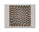 Triangle Triangles Illusion Waves Pattern Stencil (640)
