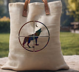 Coyote Wolf Hunting Bullseye Scope Crosshairs Stencil (644)