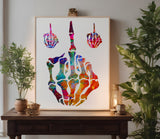 Skeleton Hand Finger Halloween Custom Stencil (67)