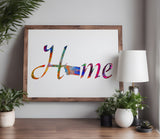 Montana State Home Love Stencil (692)