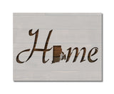 Rhode Island State Home Love Stencil (705)