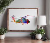 Blackhawk Helicopter Military Stencil (717)