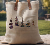 Pine trees various forest Stencil (720)